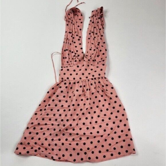 For Love & Lemons Keeley Mini Dress in Pink Polka Dot Size S - Picture 10 of 16